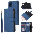 For Samsung NOTE 10 Lite Case Smartphone Shell Wallet Design Zipper Closure Overall Protection Cellphone Cover  2 blue
