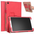 For Xiaomi tablet 4 plus 10.1 Retro Pattern PU Tablet Protective Case with Hand Support Card Slot Bracket Sleep Function red_Xiaomi tablet 4 plus 10.1