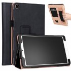 For Xiaomi tablet 4 plus 10.1 Retro Pattern PU Tablet Protective Case with Hand Support Card Slot Bracket <span style='color:#F7840C'>Sleep</span> Function black_Xiaomi tablet 4 plus 10.1