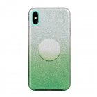 For iphone X/XS/XR/XS MAX/11/11 pro MAX <span style='color:#F7840C'>Phone</span> <span style='color:#F7840C'>Case</span> Gradient Color Glitter Powder <span style='color:#F7840C'>Phone</span> Cover with Airbag Bracket green