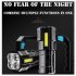 Four head Outdoor Strong Light Flashlight With Large Capacity Battery P1000led Wick 500m Irradiation Waterproof Torch As shown
