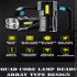Four head Outdoor Strong Light Flashlight With Large Capacity Battery P1000led Wick 500m Irradiation Waterproof Torch As shown