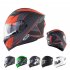 Full Face Motorcycle Helmet Sun Visor Dual Lens Moto Helmet Fluorescent green acceleration S