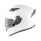 Full Face Motorcycle Helmet Sun Visor Dual Lens Moto Helmet Pearl White_L