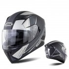 Full Face Motorcycle Helmet Sun Visor Dual Lens Moto Helmet Gray acceleration_M