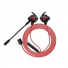 G5 Type-c Interface Gaming In-ear Headphones With Microphone Chicken-eating Headset Earphones Smartphone Wired Mobile Phone Earbuds black red