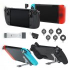 Game Console Rocker Protective Holder Set With Back Bracket Adapter Compatible For Steam Deck Switch / Oled black