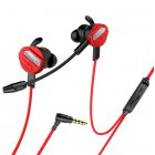 Games Headset 7.1 PC Gaming Headset With <span style='color:#F7840C'>Mic</span> Volume Control G15 3.5mm Universal In-Ear Wired Stereo Gaming Headset red