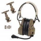 Gen 6 Communication Headset Head Mounted Noise Reduction Headset Silicone Earmuffs (no Pickup) mud color