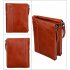 Genuine Cowhide Leather Men Wallets Double Zipper Short Purse Coin Pockets Anti RFID Card Holders gray