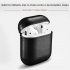 Genuine Leather Airpods Earphone Protective Case Cover for Apple AirPod  black