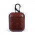 Genuine Leather Airpods Earphone Protective Case Cover for Apple AirPod  brown