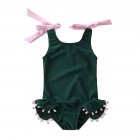 Girls One-piece Swimsuit Summer Sleeveless Breathable Quick-drying Swimwear For 1-6 Years Old Kids 205009 5-6Y 6T
