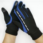 Gloves Winter Therm With Anti-Slip Elastic Cuff touch screen Soft Gloves Sport Driving Glove Cycling Warm Gloves blue_L