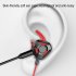 Gm2 Wired Headset Wire controlled In ear Gaming Headset Lightweight Headphone Black