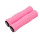 Mountain Bike Handlebar Cover Ultralight Shock-absorbing Dirty-resisting Non-slip Silicone Camouflage Handle Cover  Pink