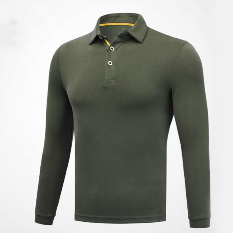 Golf Clothes Male Long Sleeve T-shirt Autumn Winter Clothes for Men YF148 Army Green_XL
