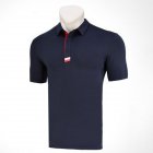 Golf Clothes Male Short Sleeve T-shirt Summer Golf Ball Uniform for Men Navy_XXL