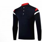 Golf Clothes Male Simier Ball Uniform Autumn Winter Male Long Sleeve T-shirt  Navy_L