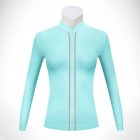 Golf Clothes Women Long Sleeve T-shirt Autumn Winter Warm Stand Collar Golf Suit YF205 blue_L