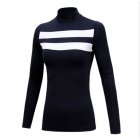 Golf Sun Block Base Shirt Milk Fiber Long Sleeve Autumn Winter Clothes YF144 navy blue_M