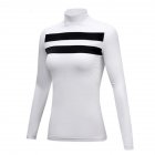 Golf Sun Block Base Shirt Milk Fiber Long Sleeve Autumn Winter Clothes YF144 white [thick version]_S