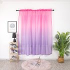 Gradient Color Window Curtain Tulle for Home Bedroom Living Room Kids Room Balcony  Rose purple gradient_1 * 2 meters high