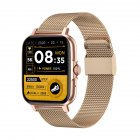 Gt50 Intelligent Watch Bluetooth-compatible Call Ip67 Waterproof Heart Rate Blood Pressure Blood Oxygen Monitoring Smartwatch golden steel belt