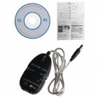 Guitar Cable Audio USB Link Interface Adapter for MAC/PC Music Recording Accessories black