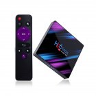 H96 Max RK3318 Android 9.0 Smart <span style='color:#F7840C'>Network</span> Set Top Box 4K HD Player LED TV Box 64GB with Remote Control black