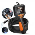 HD 1080P Led Handheld Borescope 2 8 inch Ips Screen 8mm Inspection Camera Industrial Endoscope for Auto Repair Black