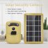 HD Waterproof Outdoor Camera Solar Panel Powered Night Vision Motion Detection Infrared Thermal Camcorder Khaki