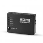 HDMI 5 Port Switch Switcher - Black