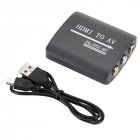 HDMI to AV Cable Video Audio Adaptor HD AV Converter Component for DVD Display Camera <span style='color:#F7840C'>Earphone</span> Projecter black