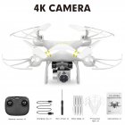 HJ101 Wifi Camera Air Pressure Fixed Height Face Recognition Drone White 4K+ face recognition