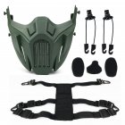 Half Face Mask Protective Mask Outdoor Game Mask ArmyGreen_One size