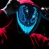 Halloween Mask Costume Scary Led Light Up Mask With 3 Lighting Modes For Cosplay Costume Masquerade Parties red red light