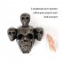 Halloween Smoke Skull Head Lamp Electronic Skull Candle Light Ornament For Halloween House Decoration Props gold