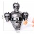 Halloween Smoke Skull Head Lamp Electronic Skull Candle Light Ornament For Halloween House Decoration Props gold