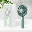 Handheld Mini Fan Usb Rechargeable 3-speed Adjustable Portable Mini Electric Fan For Work Travel Sports Cooking green