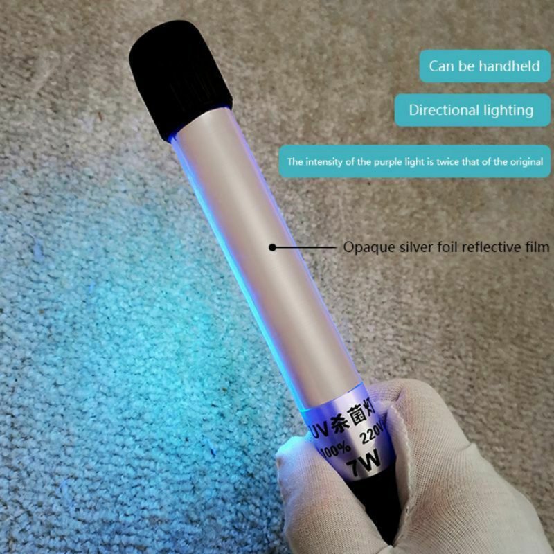 Handheld Portable LED Ultraviolet Disinfection Lamp Sterilizing Light Bar 16*10*6cm US Plug
