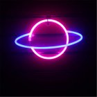 Hanging Planet-shaped Neon  Night  Light Ip42 Waterproof Rust-proof For Room Wall Kids Bedroom Birthday Party Bar Beach Wedding Decoration Blue pink