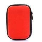 Hard Earphone Case Eva Leather Headphone Storage Bag Protective Usb Cable Organizer Portable Earbuds Pouch Box Red