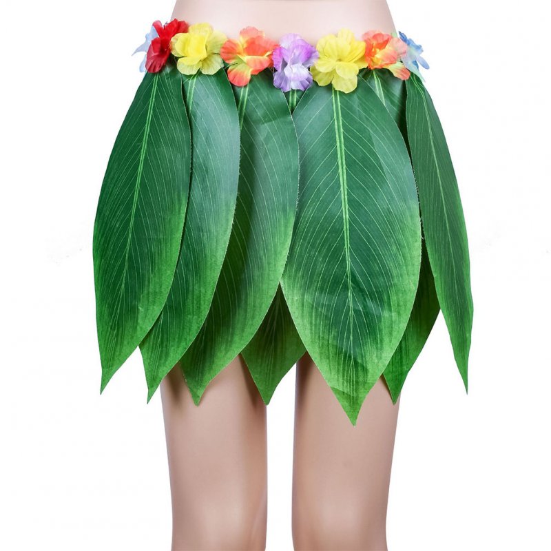 Hawaiian Simulate Leaves Skirt Dancing Props Decoration Beach Party Supplies Child