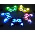 Head mounted Foldable Lovely Cat Ear Headphone LED Flashing Glowing Headset for Adult and Children   pink white