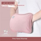 Heated Hand Muff Explosion-Proof Adjustable Temperature USB Rechargeable Machine Washable Electric Heated Gloves Hand Warmers pink