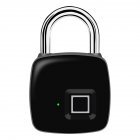 Heavy Duty Aluminium Alloy P3 Fingerprint Lock Bluetooth Small Padlock Smart Padlock Anti theft without APP black