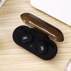 High Quality Wireless <span style='color:#F7840C'>Earphone</span> Portable 5.0 Bluetooth Headset Invisible Earbud for All Smart Phone black