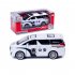 High Simitation 1 32 Police Car Model Children Vehicle Toy Alloy Metal Shell Pull Back Play Kids Birthday Gifts Home Car Decoration white