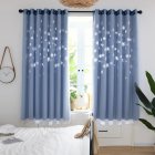 Hollow Out Flower Window Curtain for Shading Home Decoration blue_1 * 2m high punch